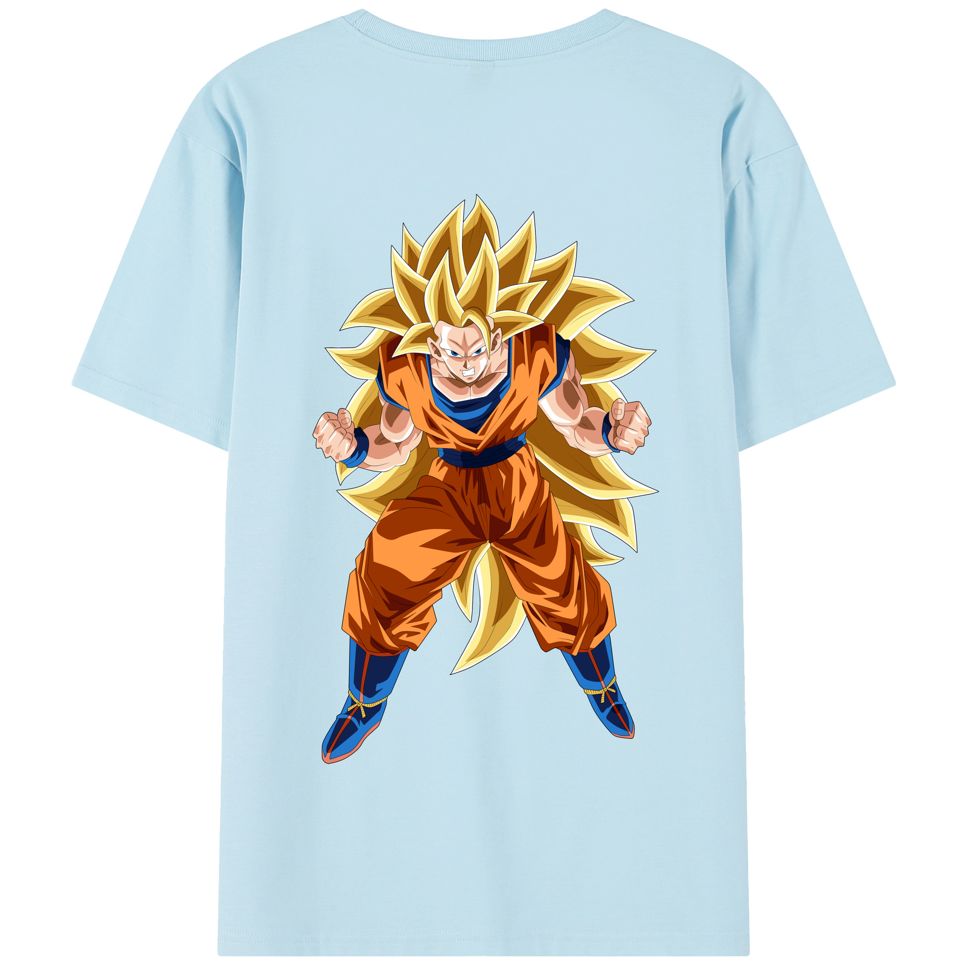 （画像用） ドラゴンボール 孫悟空（そん ごくう）Son Goku カカロット DRAGON BALL Kakarotto 綿100％半袖Tシャツ（背面プリント）